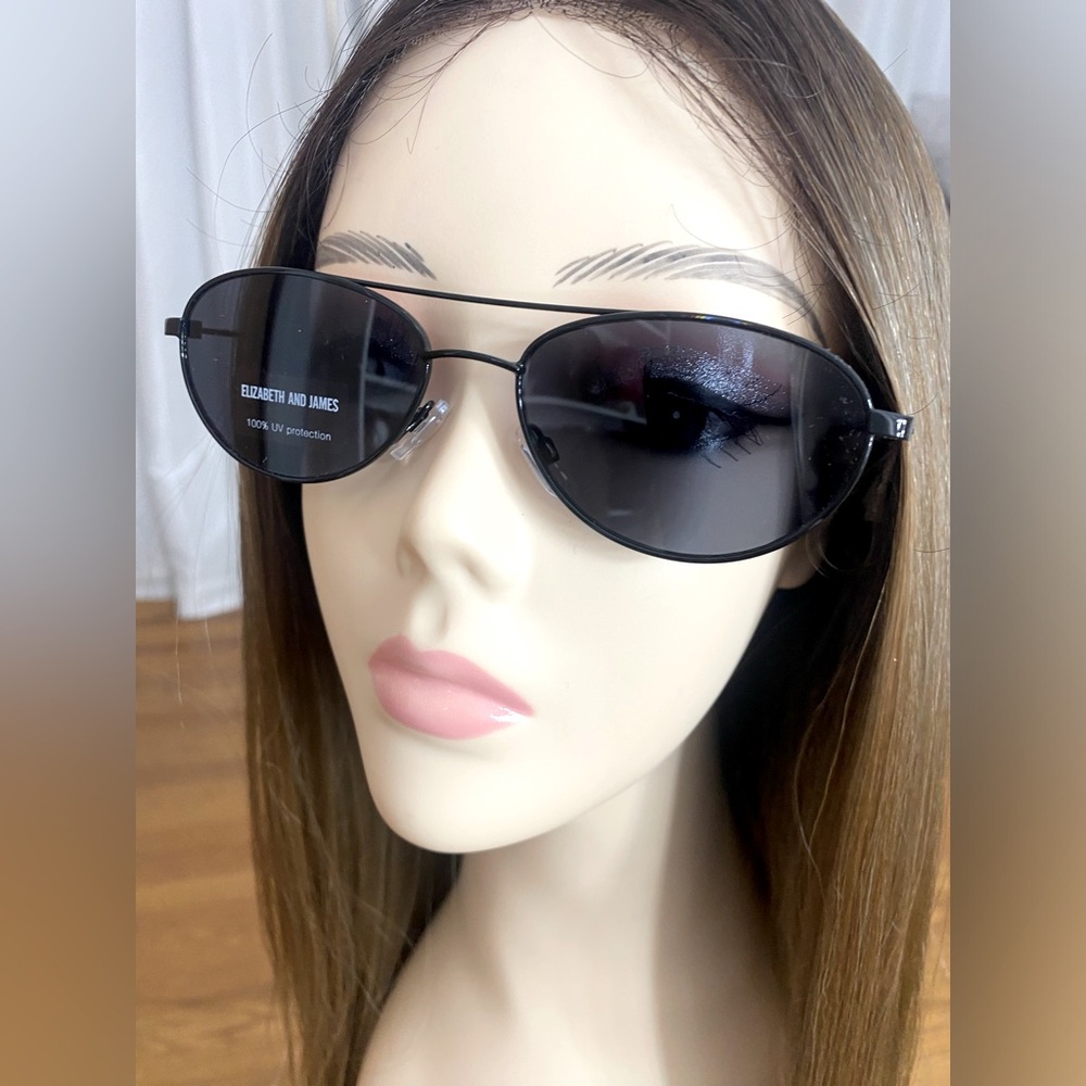 New! Elizabeth & James Black frame Sunglasses - Picture 3 of 12